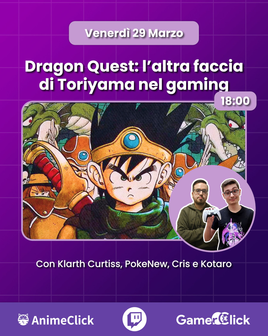 AnimeClick e GamerClick su Twitch: programma dal 25 al 31 marzo AnimeClick e GamerClick su Twitch: programma dal 25 al 31 marzo
